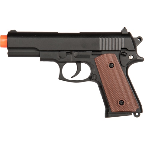 UK Arms P8947 Standard Metal Spring Airsoft Pistol - BLACK