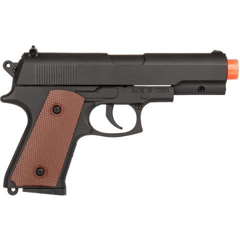 UK Arms P8947 Standard Metal Spring Airsoft Pistol - BLACK