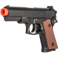 UK Arms P8947 Standard Metal Spring Airsoft Pistol - BLACK