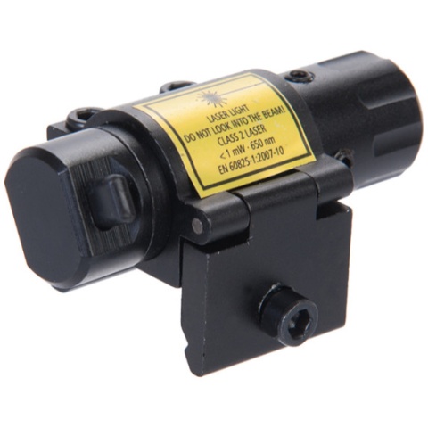Lancer Tactical Airsoft Mini Sized Red Laser Sight - BLACK