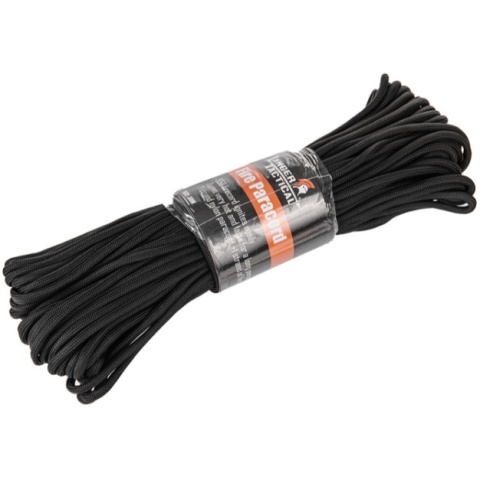 Lancer Tactical 30 Meter Easy Light Fire Paracord - BLACK