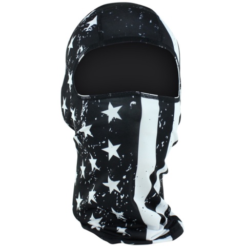 Zan Headgear Airsoft Black & White Flag Balaclava Head Mask - BLACK