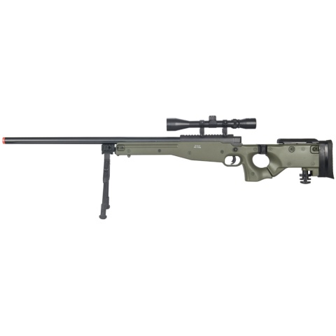 UK Arms Airsoft L96 Bolt Action Scope Rifle w/ Fold Stock - OD GREEN