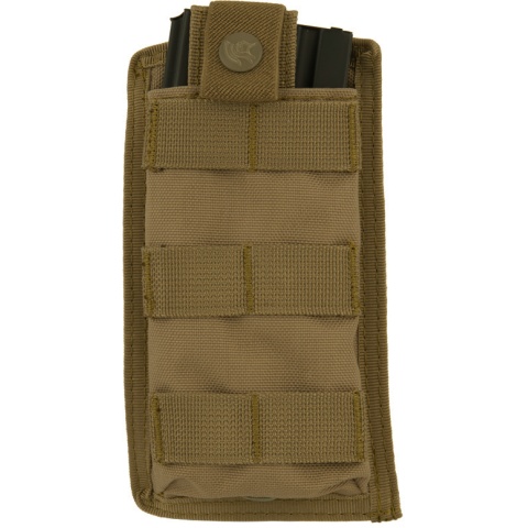 Lancer Tactical Airsoft 1000D Nylon Single MOLLE Pouch - TAN