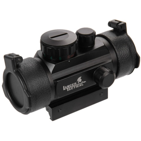 Lancer Tactical CA-412BN Red & Green Dot 1X Scope - BLACK