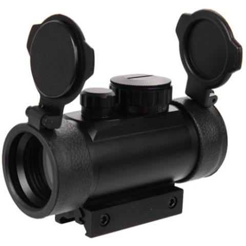 Lancer Tactical CA-412BN Red & Green Dot 1X Scope - BLACK