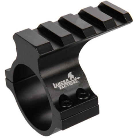 Lancer Tactical 30mm Scope Adapter Ring Mount Top Rail - BLACK