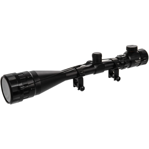 Lancer Tactical AOEG 6-24X50 Red & Green Illuminated Scope (Color: Black)