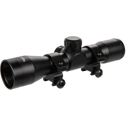 Lancer Tactical 4X32 Rangefinder Metal Rifle Scope - BLACK