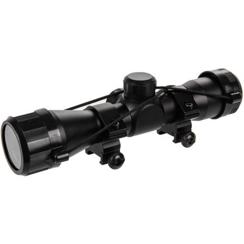 Lancer Tactical 4X32 Rangefinder Metal Rifle Scope - BLACK