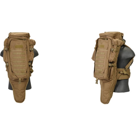Lancer Tactical 600D Polyester Airsoft Rifle Backpack - KHAKI