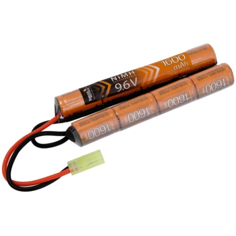 Lancer Tactical Airsoft NiMH 9.6V 1600 mAh Nunchuck Battery