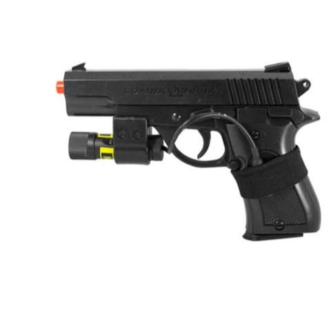 Airsoft P.812A Spring Pistol w/ Laser - BLACK