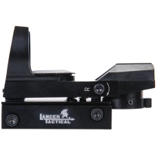 Lancer Tactical Airsoft 4 Reticle Red Control Reflex Sight (Color: Black)