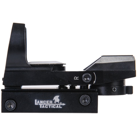 Lancer Tactical Airsoft 4 Reticle Red Control Reflex Sight (Color: Black)