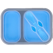 Lancer Tactical Airsoft Foldable Silicone Mess Kit - BLUE