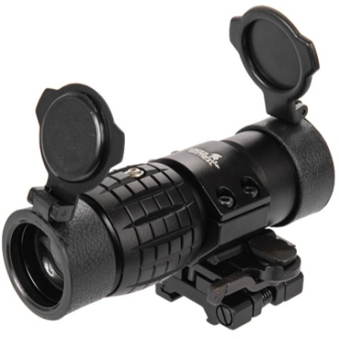 Lancer Tactical Airsoft 3X Metal Magnifier Scope w/ Mount - BLACK