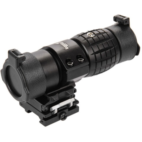 Lancer Tactical Airsoft 3X Metal Magnifier Scope w/ Mount - BLACK