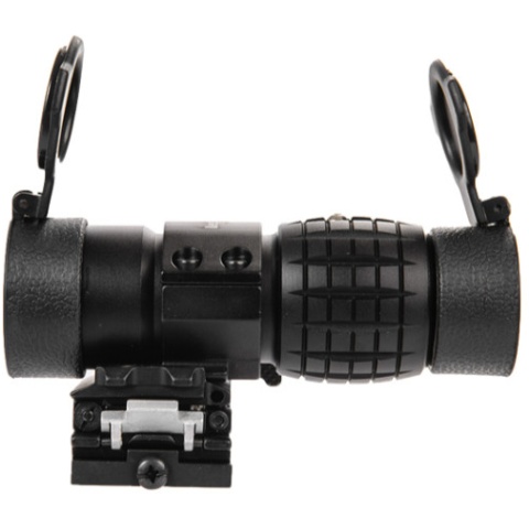 Lancer Tactical Airsoft 3X Metal Magnifier Scope w/ Mount - BLACK