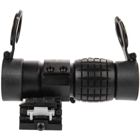 Lancer Tactical Airsoft 3X Metal Magnifier Scope w/ Mount - BLACK