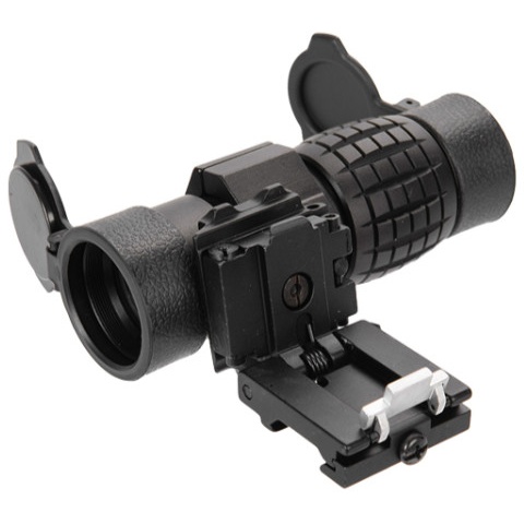Lancer Tactical Airsoft 3X Metal Magnifier Scope w/ Mount - BLACK
