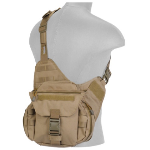 Lancer Tactical Airsoft Messenger Utility Bag - TAN