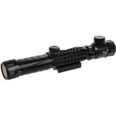 Lancer Tactical Airsoft 3-9x32mm Red/Green Illuminated Scope - BLACK