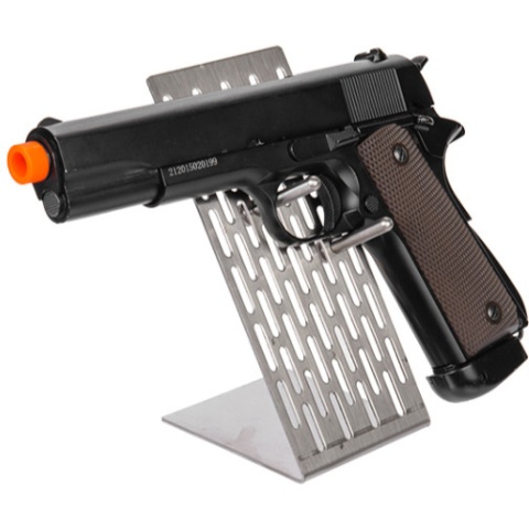 Lancer Tactical Airsoft Metal Pistol Model Support Stand - SILVER