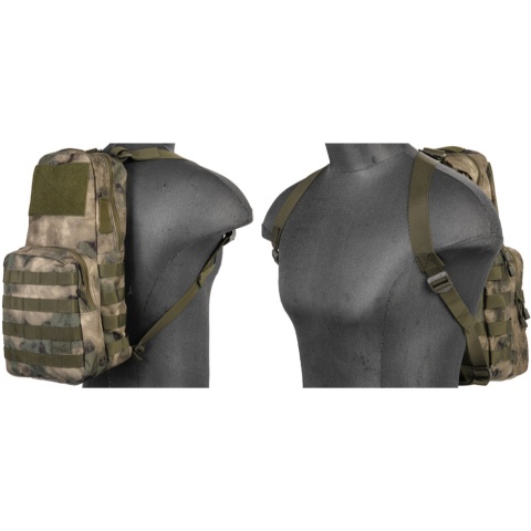 Lancer Tactical 600D Nylon Airsoft Molle Hydration Backpack (Color: Foliage Green)