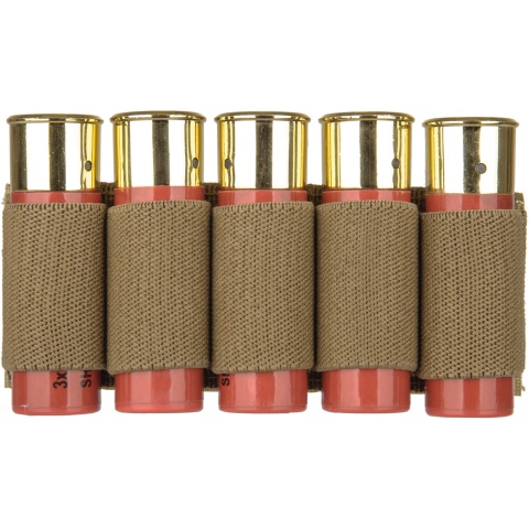 Lancer Tactical Five Rounds Shotgun Airsoft Shell Holder - TAN