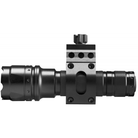 AIM Sports 500 Lumen Flashlight w/ 45 Degree Offset Mount - BLACK
