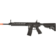 Lancer Tactical Metal M4 Warrior Carbine AEG Airsoft Rifle - BLACK