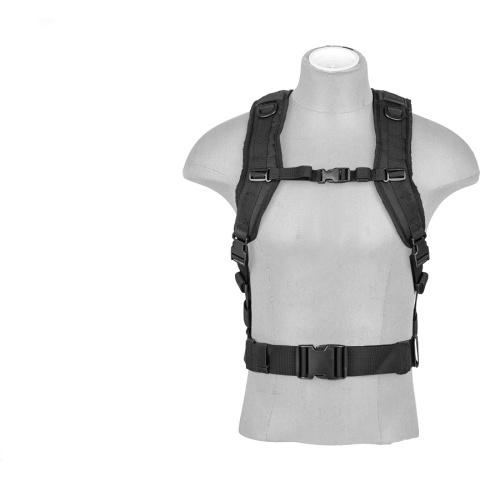Lancer Tactical Laser Cut Webbing Multi-Purpose Backpack (Black)