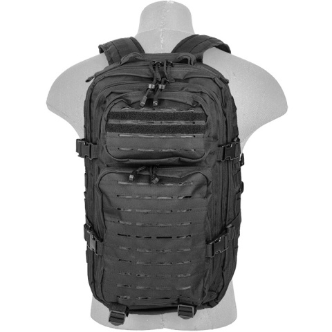 Lancer Tactical Laser Cut Webbing Multi-Purpose Backpack (Black)