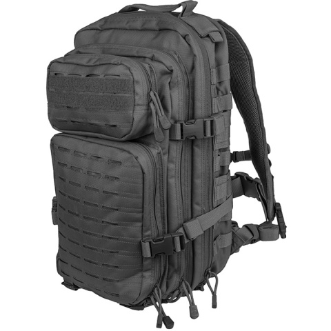 Lancer Tactical Laser Cut Webbing Multi-Purpose Backpack (Black)