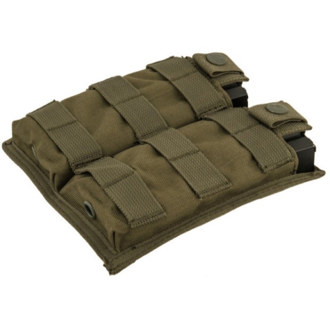Lancer Tactical 1000D Nylon Double MOLLE Magainze Pouch - OD