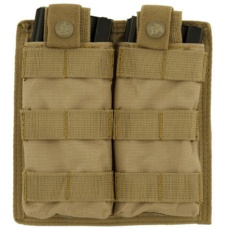 Lancer Tactical 1000D Nylon Double MOLLE Magainze Pouch - TAN
