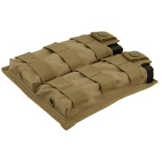 Lancer Tactical 1000D Nylon Double MOLLE Magainze Pouch - TAN