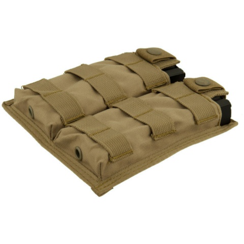 Lancer Tactical 1000D Nylon Double MOLLE Magainze Pouch - TAN