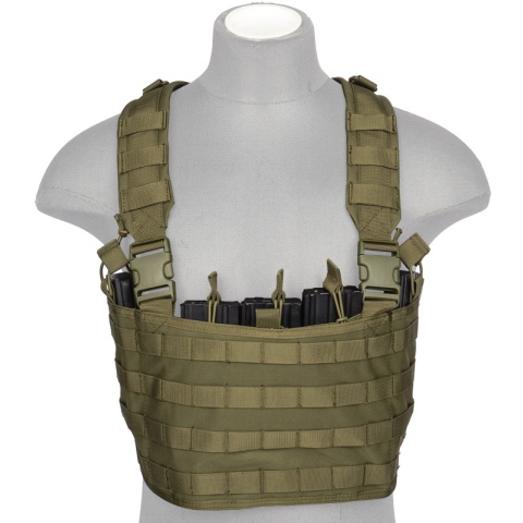 Lancer Tactical Light Weight Chest Rig w/ Mag Pouch - OLIVE DRAB