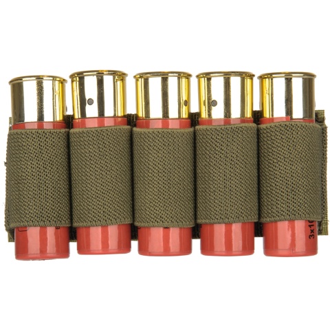 Lancer Tactical Airsoft Elastic Shotgun Shell Holder - OD