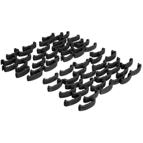 Lancer Tactical Airsoft 60 Piece Rail Index Clips - BLACK