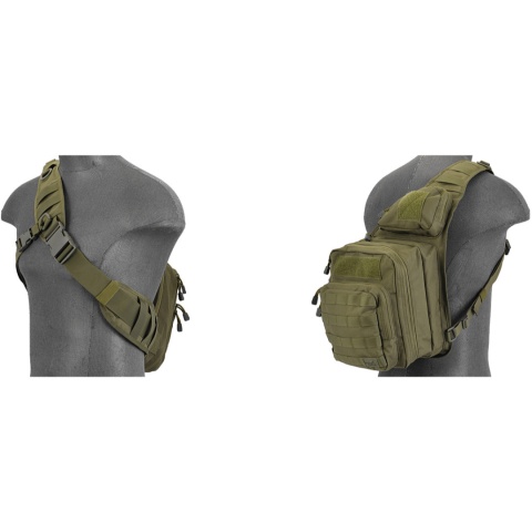 Lancer Tactical Airsoft Messenger Utility Shoulder Bag (Color: OD Green)