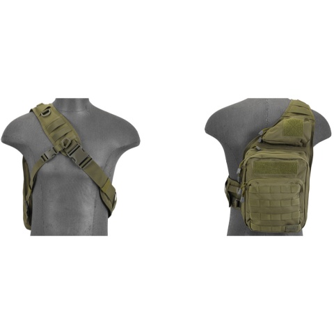 Lancer Tactical Airsoft Messenger Utility Shoulder Bag (Color: OD Green)