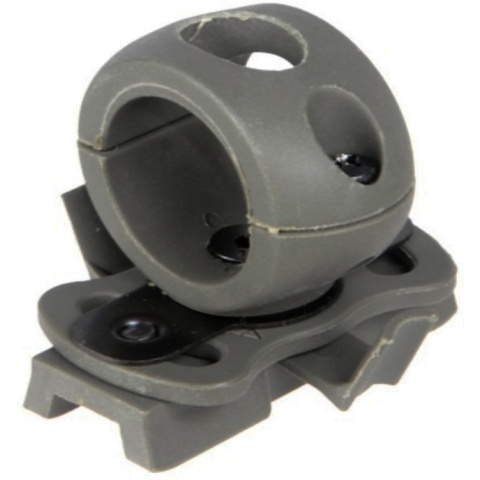 Lancer Tactical 20mm Helmet Rail Flashlight Clamp - FOLIAGE GREEN