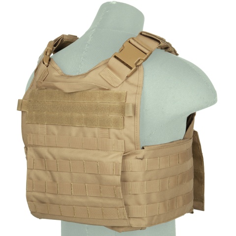 Lancer Tactical 1000D Nylon Airsoft Modular Tactical Vest (Tan)