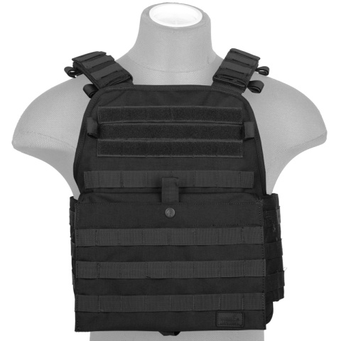 Lancer Tactical 1000D Nylon Airsoft Modular Tactical Vest (Black)