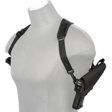 Lancer Tactical Single Airsoft Pistol Shoulder Holster - BLACK