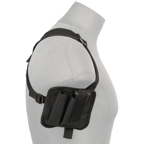 Lancer Tactical Single Airsoft Pistol Shoulder Holster - BLACK