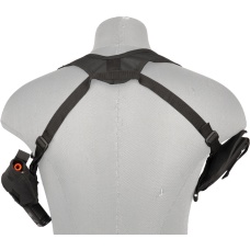 Lancer Tactical Single Airsoft Pistol Shoulder Holster - BLACK